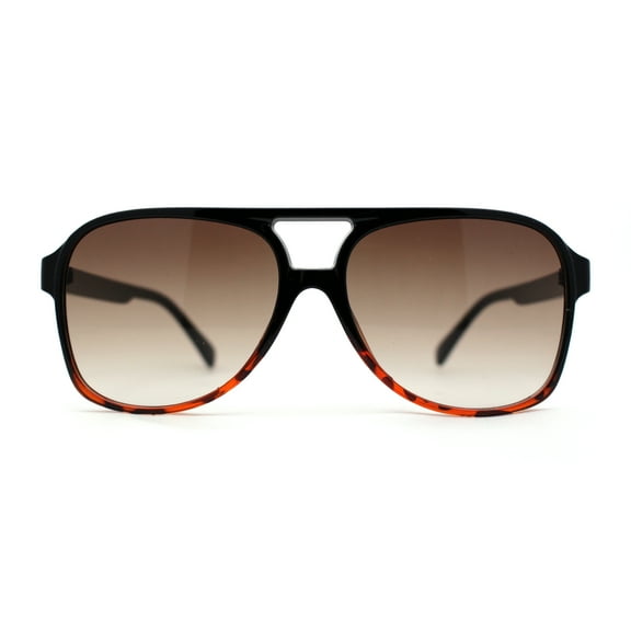 Mens Classy Gentlemans Retro Plastic Racer Luxury Sunglasses Black Tortoise Brown