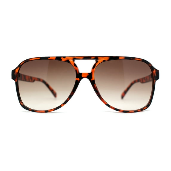 Mens Classy Gentlemans Retro Plastic Racer Luxury Sunglasses Tortoise Brown