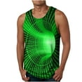 thumbnail image 1 of Men's Clothing on Clearance Sale Tawop Mens Tank Tops Round Neck Sports Printed Sleeveless Casual Mens Undershirts Tank Shirts Green 2xl Tank Tops for Men, 1 of 4