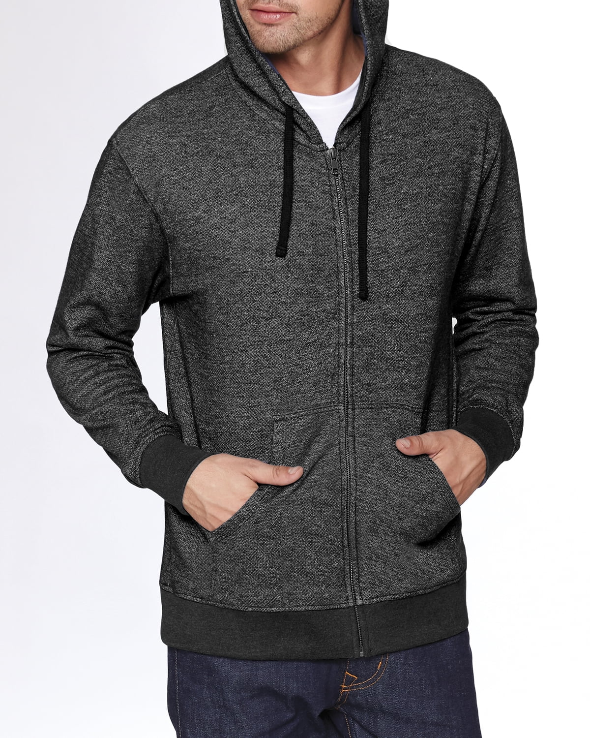 Mens Clementine Denim Fleece Full-Zip Hoody