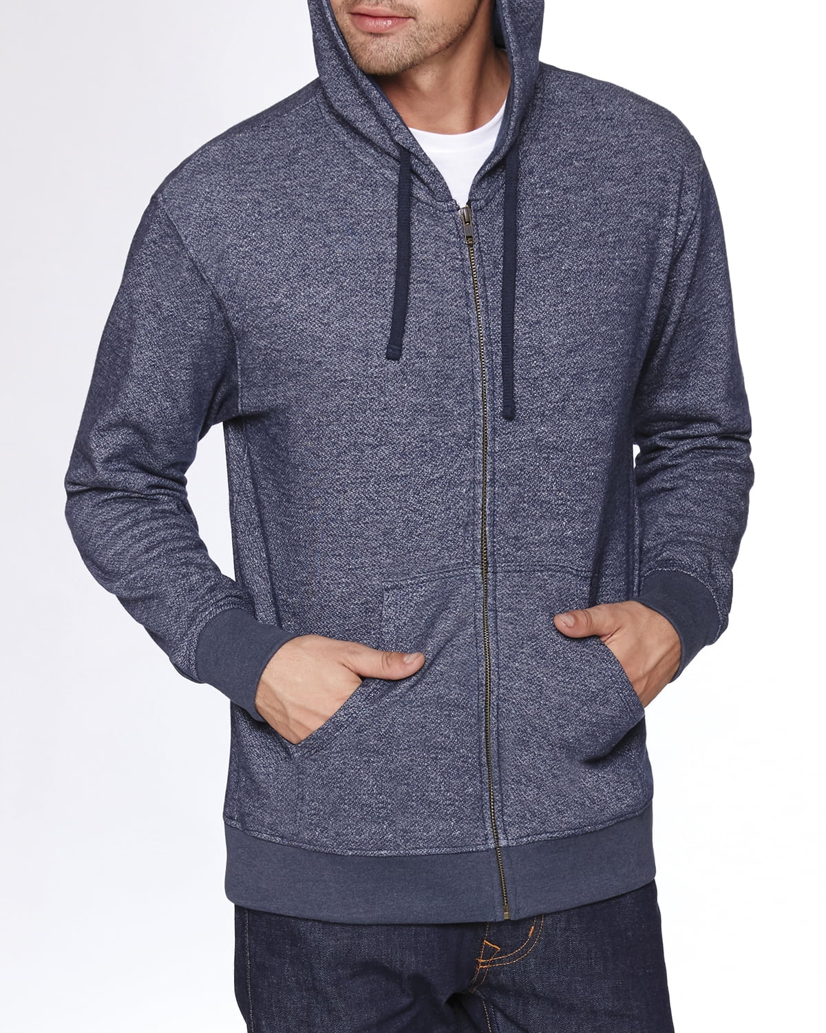 Mens Clementine Denim Fleece Full-Zip Hoody