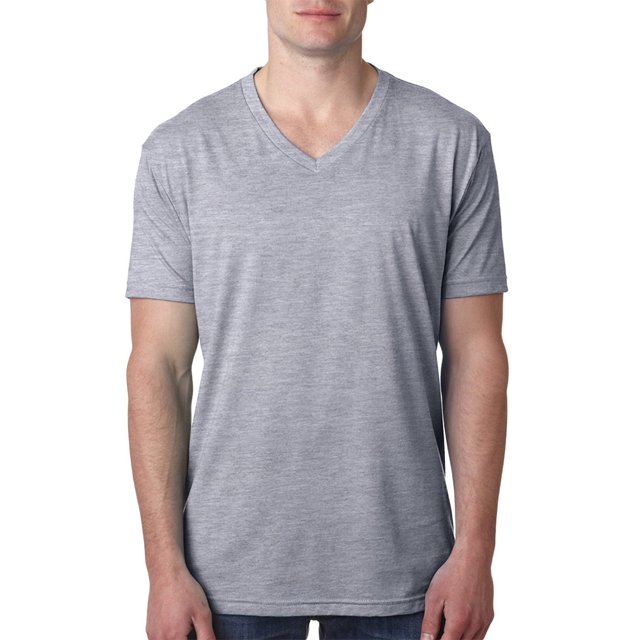Clementine Apparel Men's Premium CVC V-Neck Tee, Fabric Laundered ...