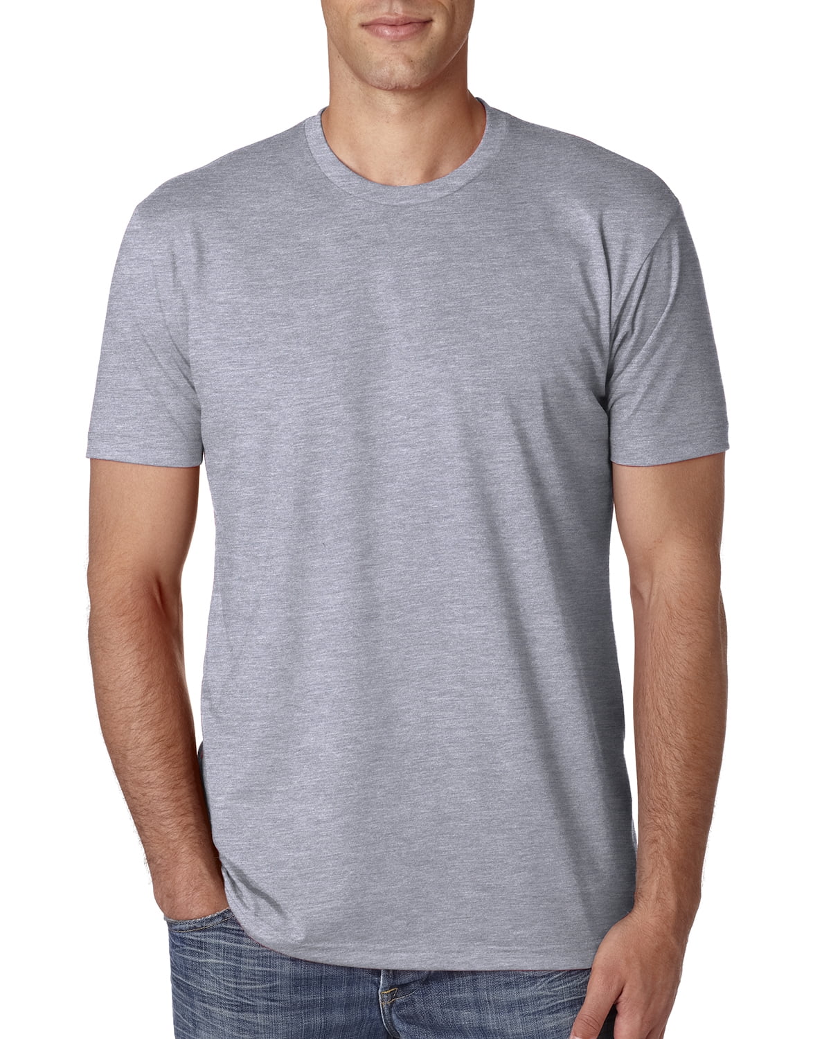 Mens Clementine Premium Fitted CVC Crew Tee - Walmart.com