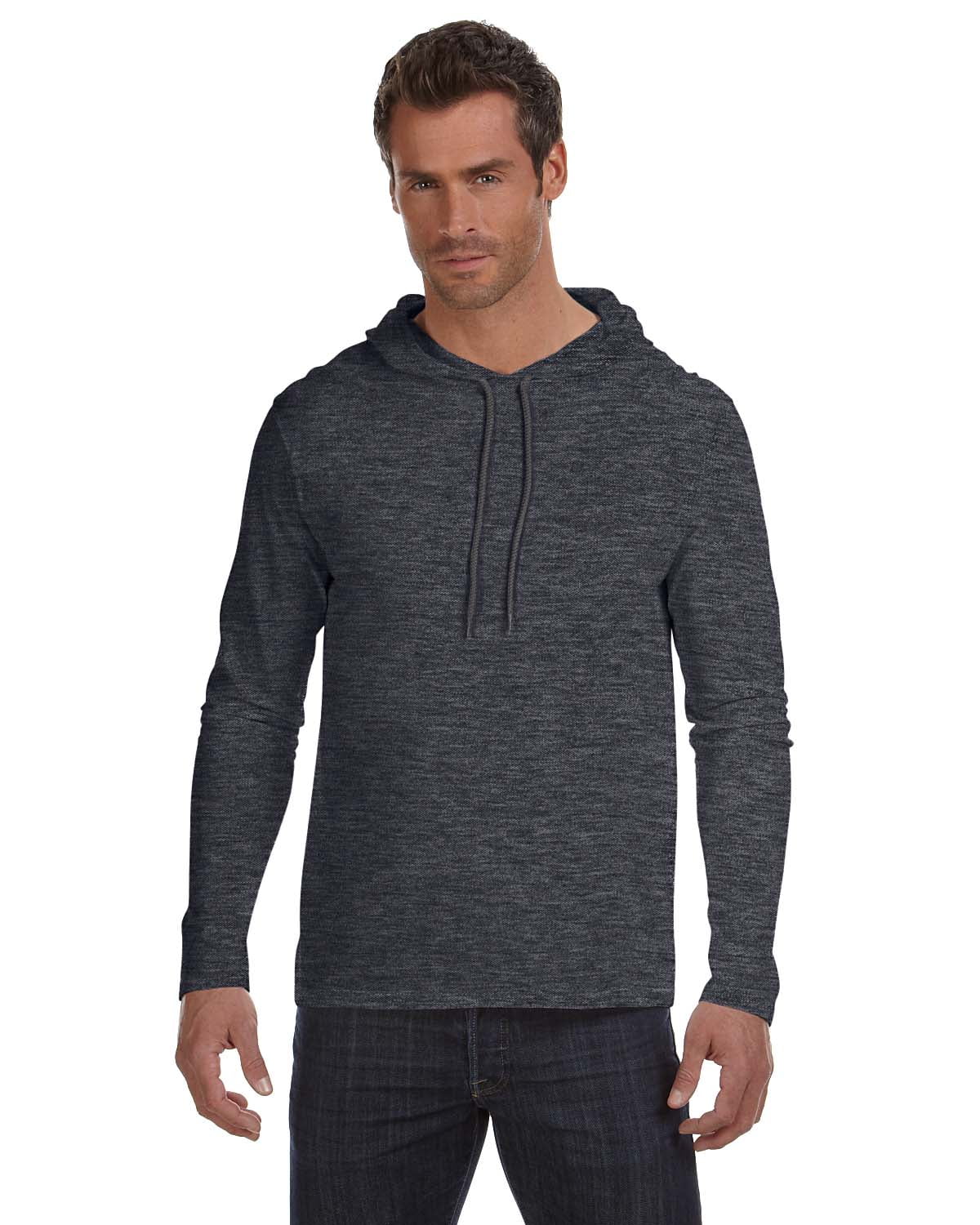 Mens Clementine Ringspun Long-Sleeve Hooded T-Shirt