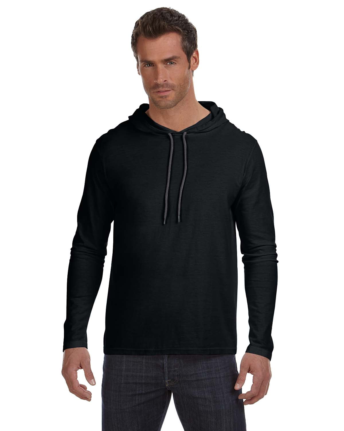 Mens Clementine Ringspun Long-Sleeve Hooded T-Shirt