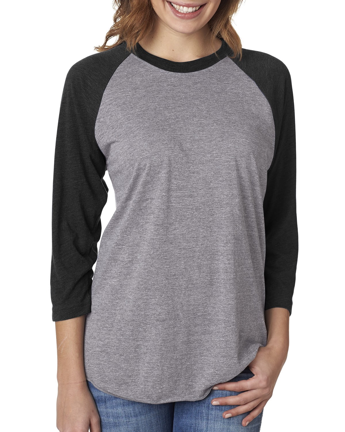 Mens Clementine Tri-Blend 3/4-Sleeve Raglan Tee