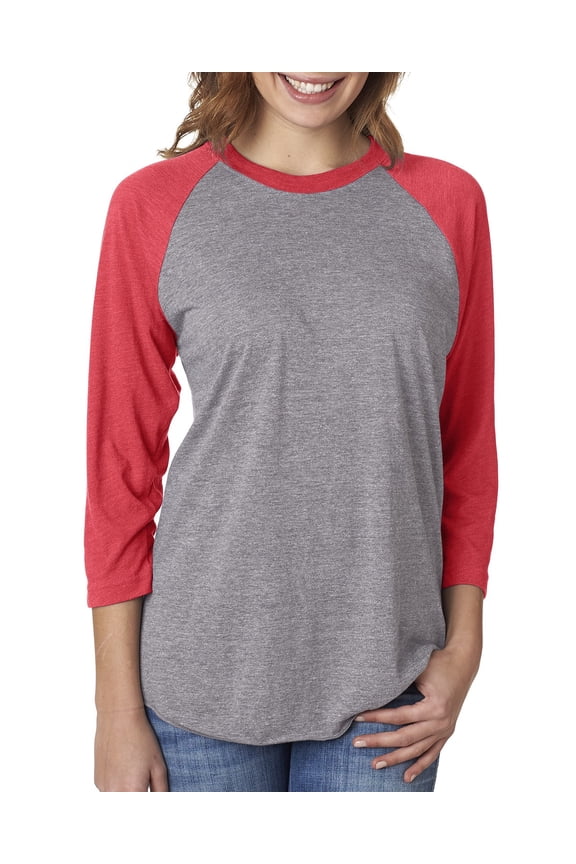 Mens Clementine Tri-Blend 3/4-Sleeve Raglan Tee