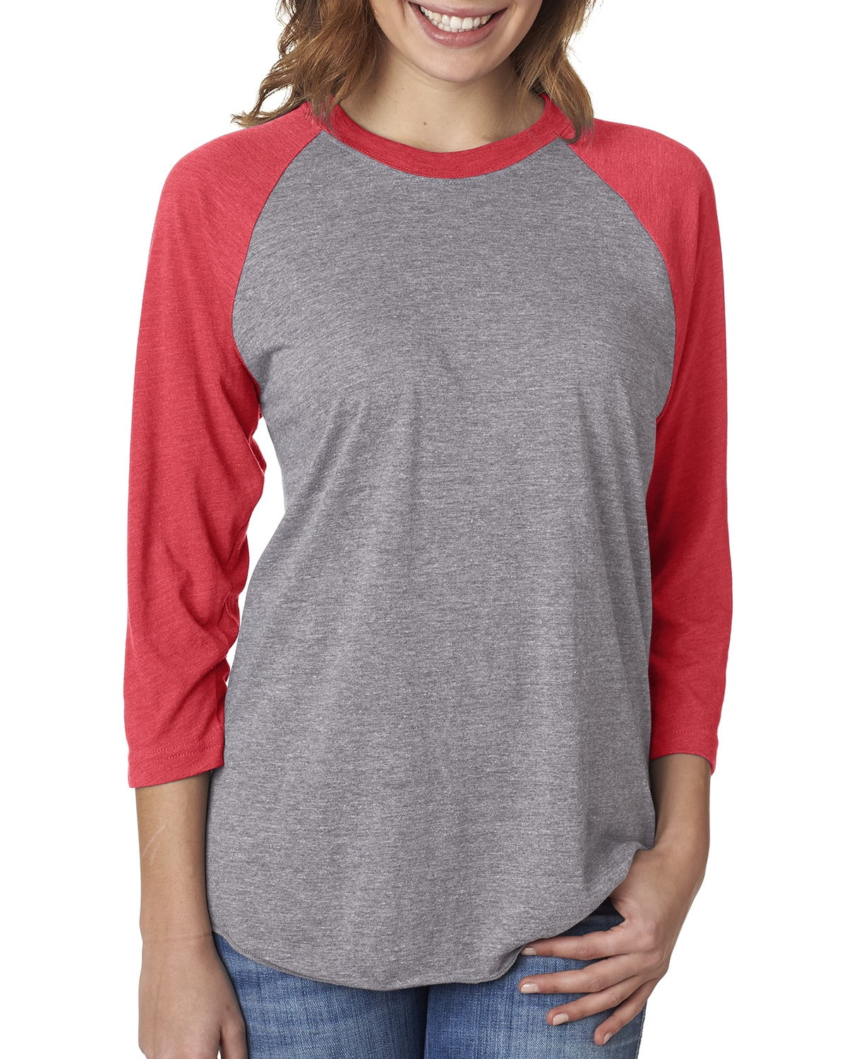 Mens Clementine Tri-Blend 3/4-Sleeve Raglan Tee