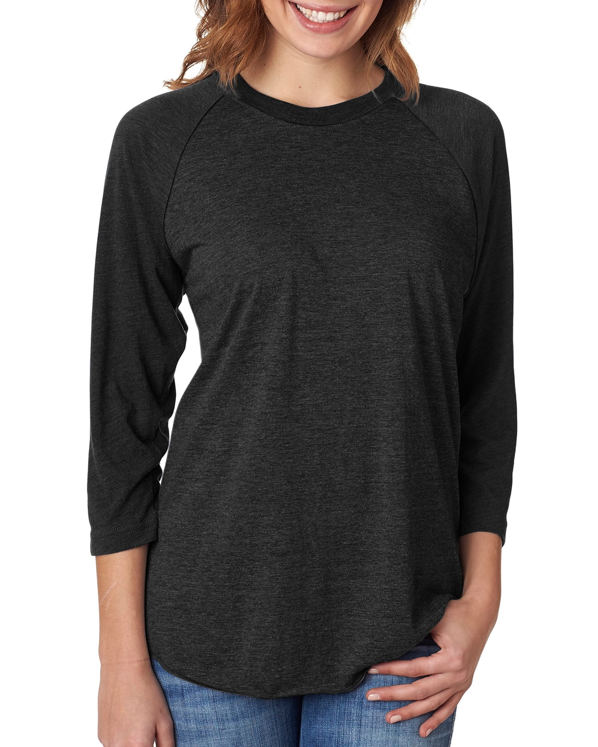 Mens Clementine Tri-Blend 3/4-Sleeve Raglan Tee