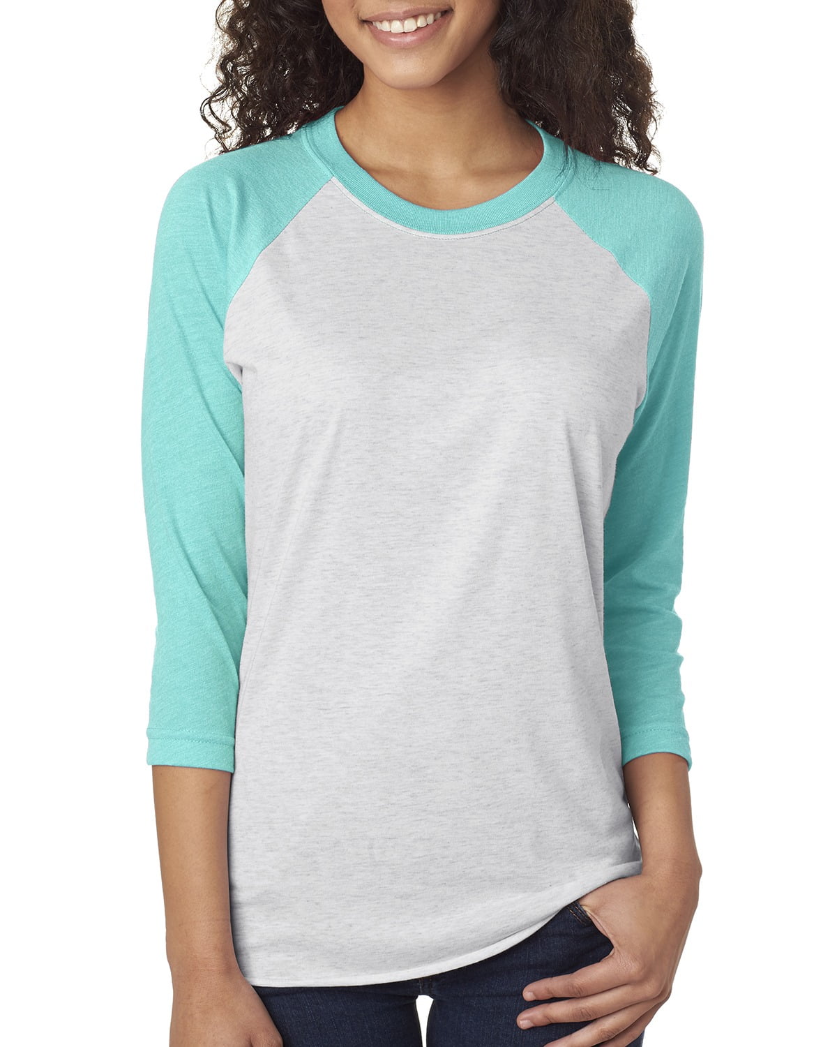 Mens Clementine Tri-Blend 3/4-Sleeve Raglan Tee