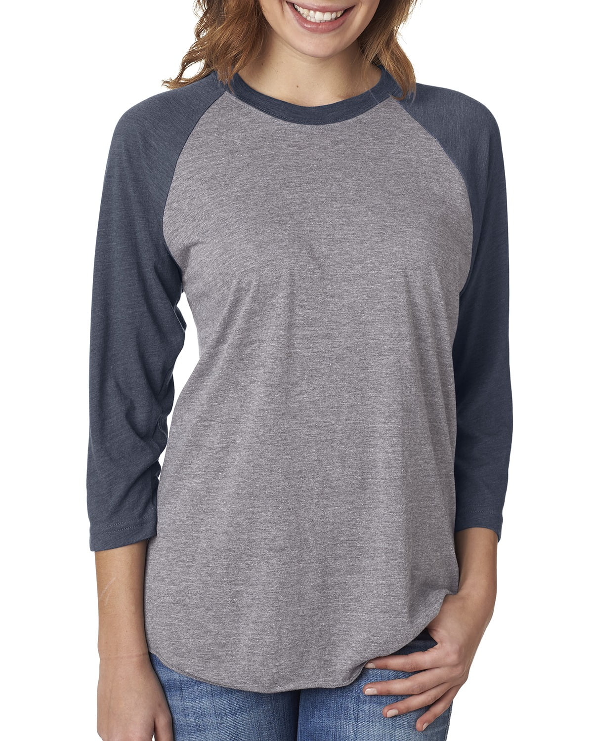 Mens Clementine Tri-Blend 3/4-Sleeve Raglan Tee