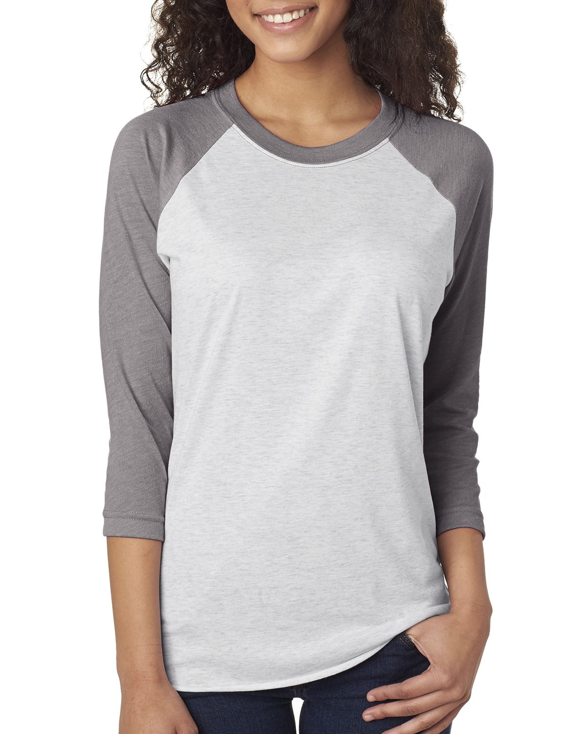 Mens Clementine Tri-Blend 3/4-Sleeve Raglan Tee