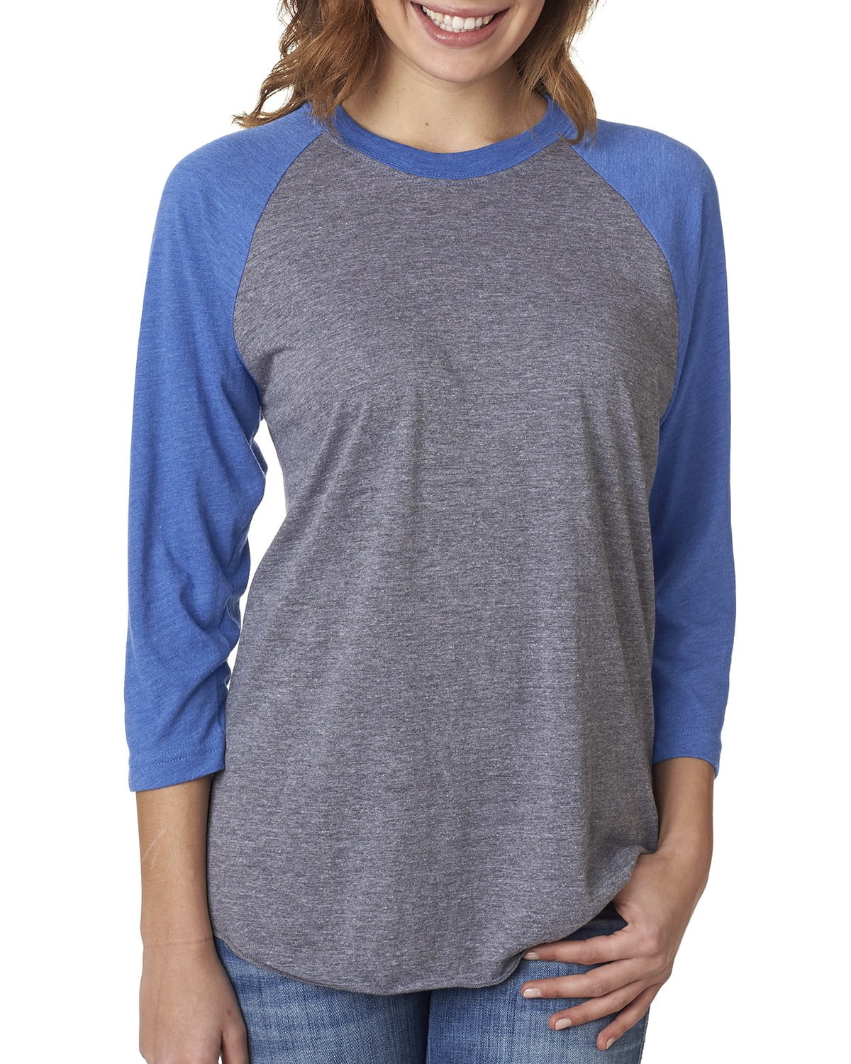 Mens Clementine Tri-Blend 3/4-Sleeve Raglan Tee