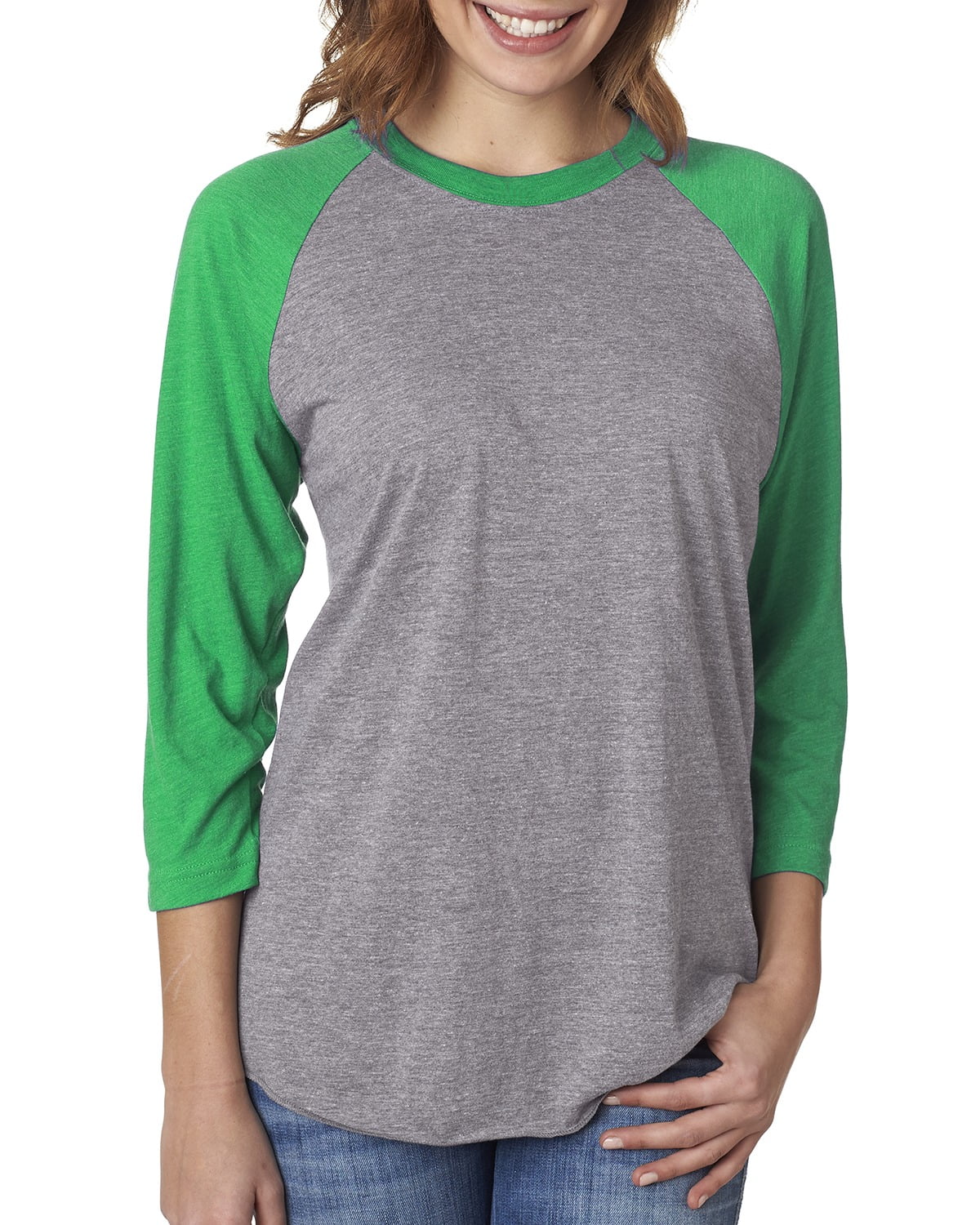 Mens Clementine Tri-Blend 3/4-Sleeve Raglan Tee