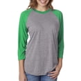 thumbnail image 1 of Mens Clementine Tri-Blend 3/4-Sleeve Raglan Tee, 1 of 1