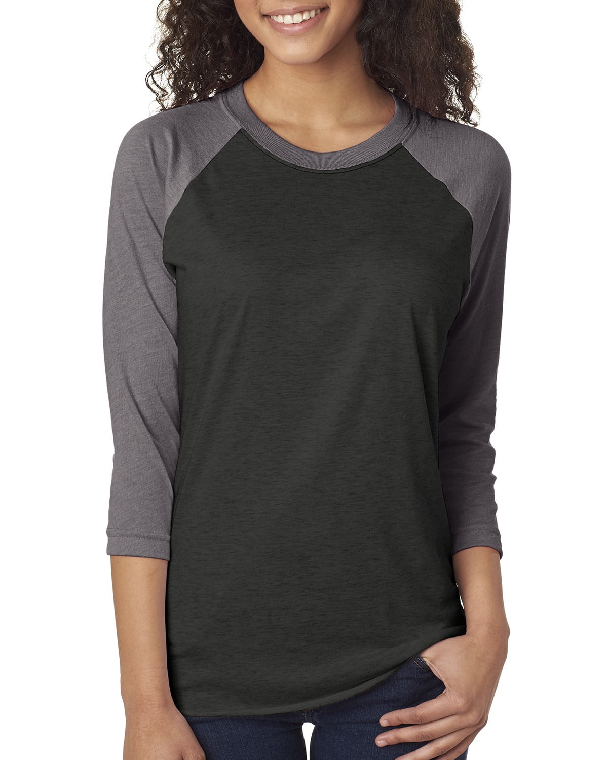 Mens Clementine Tri-Blend 3/4-Sleeve Raglan Tee