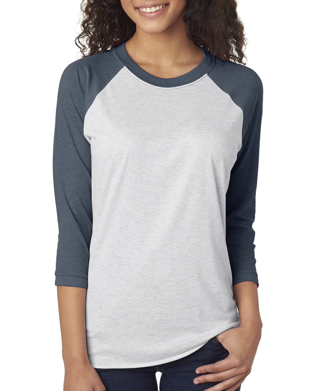 Mens Clementine Tri-Blend 3/4-Sleeve Raglan Tee