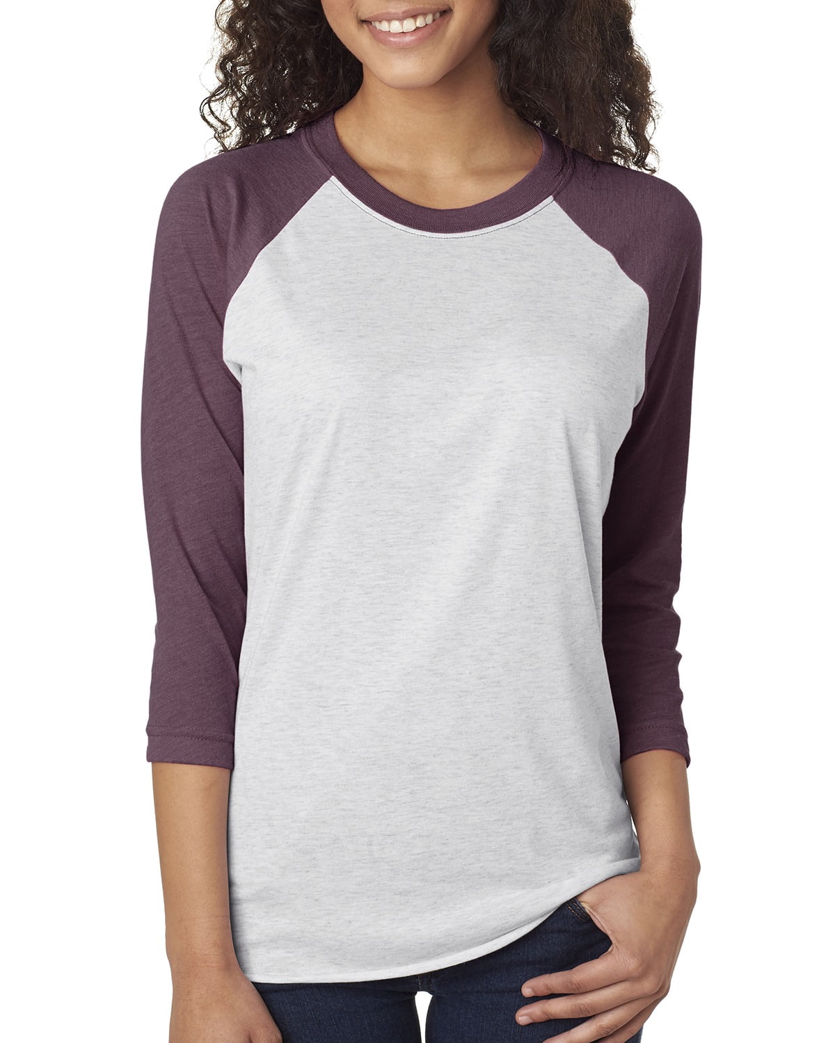 Mens Clementine Tri-Blend 3/4-Sleeve Raglan Tee