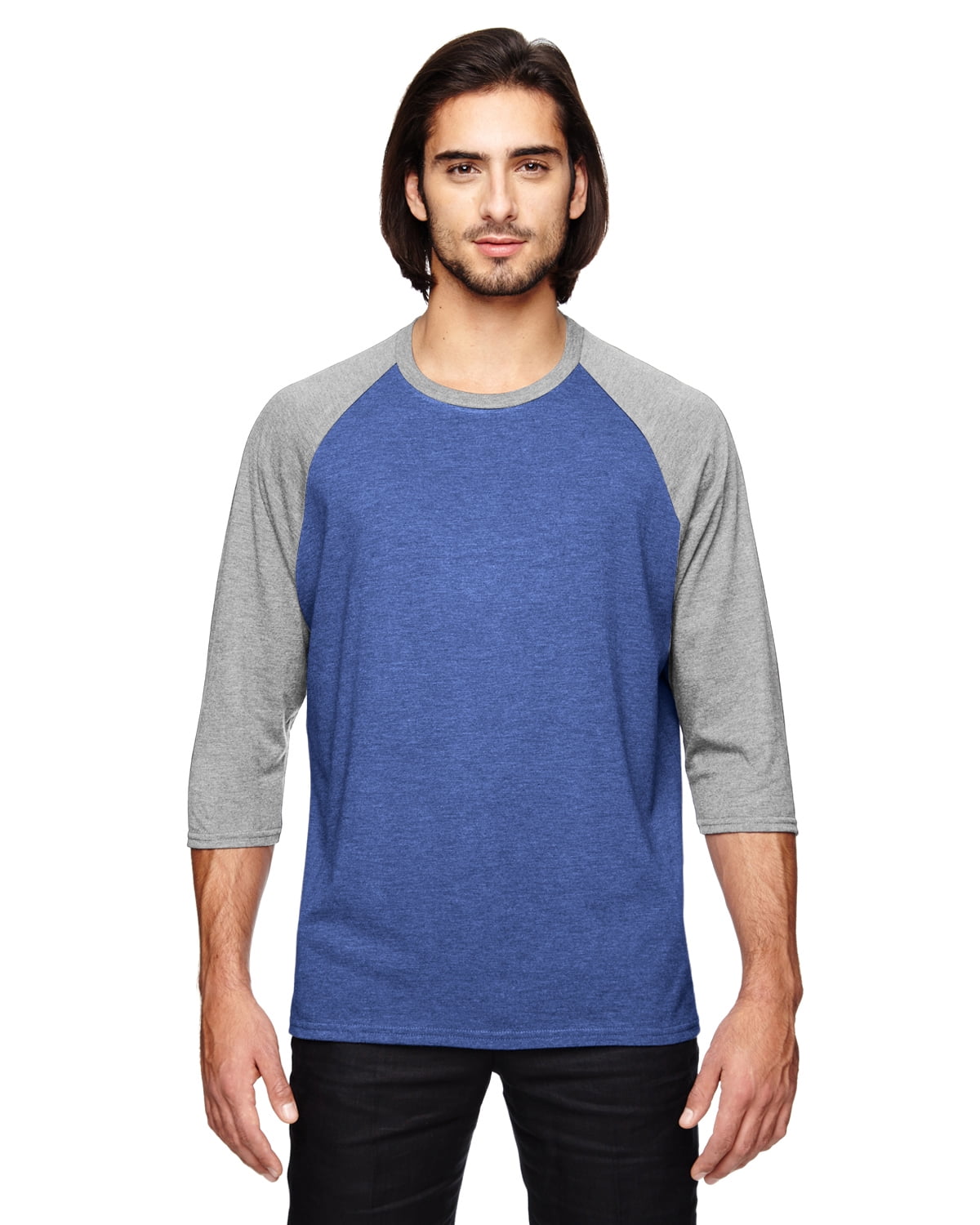 Mens Clementine Triblend 3/4-Sleeve Raglan T-Shirt