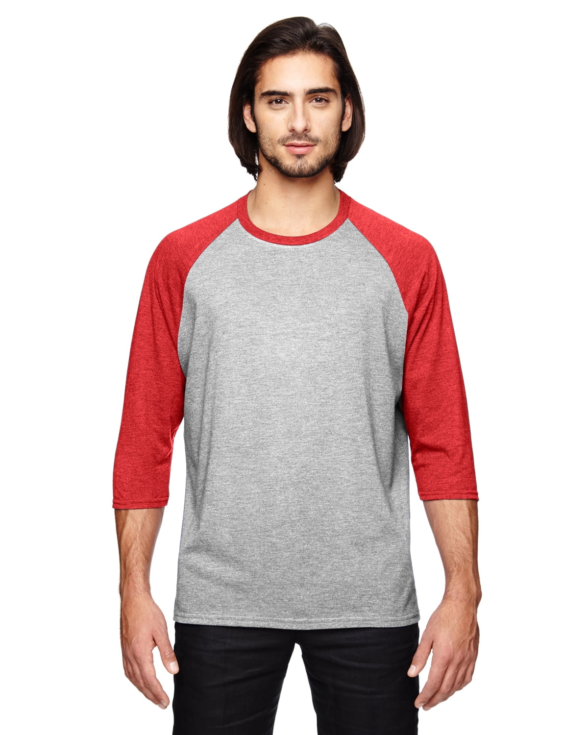 Mens Clementine Triblend 3/4-Sleeve Raglan T-Shirt