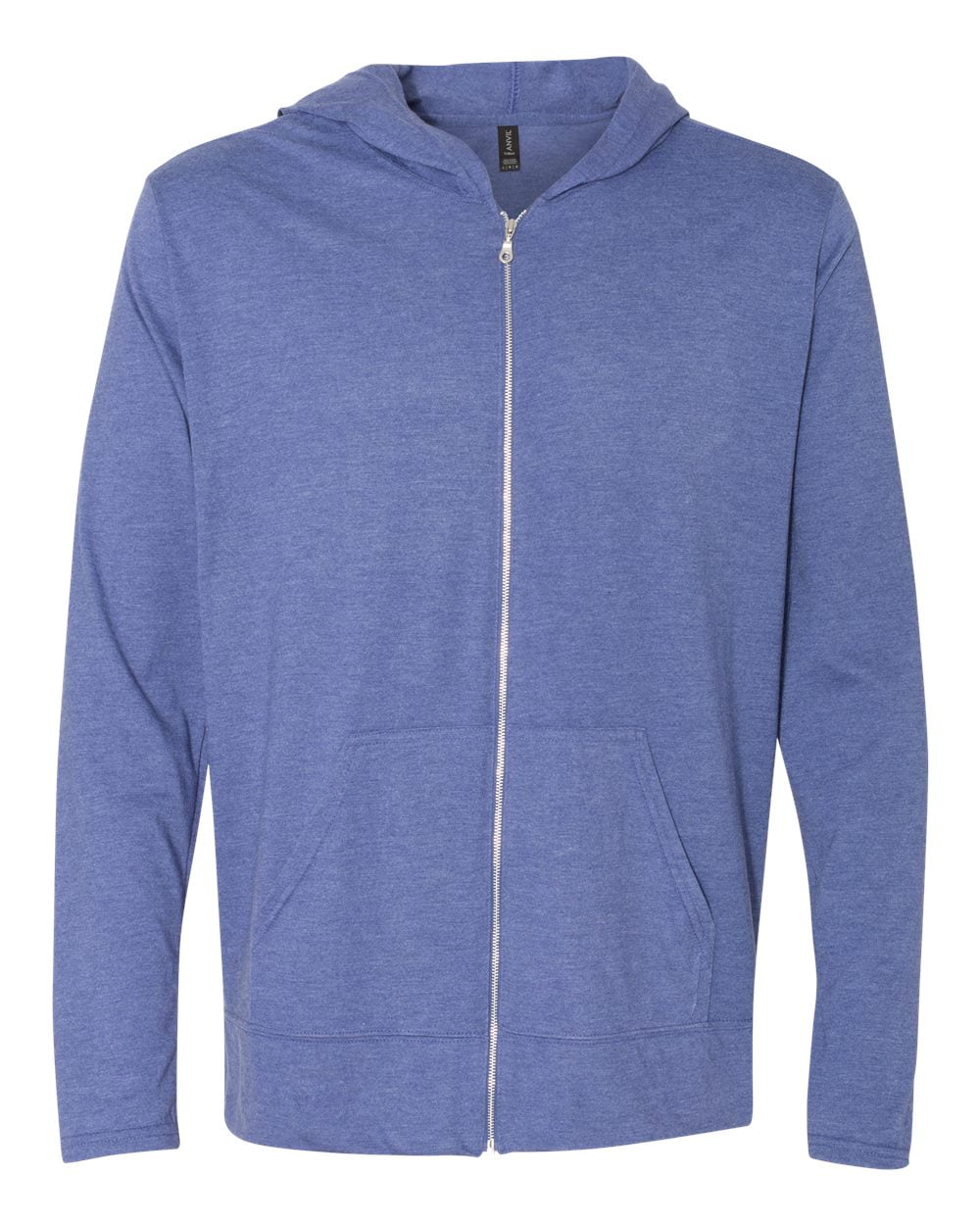 Mens Clementine Triblend Hooded Full-Zip T-Shirt