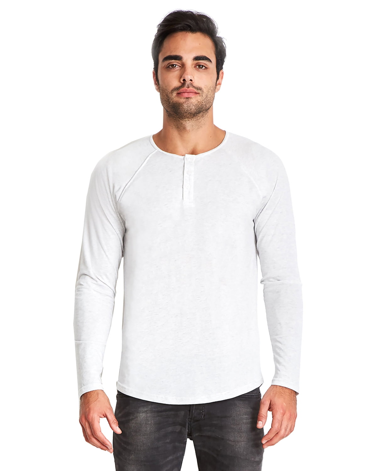 Mens Clementine Triblend Long-Sleeve Henley