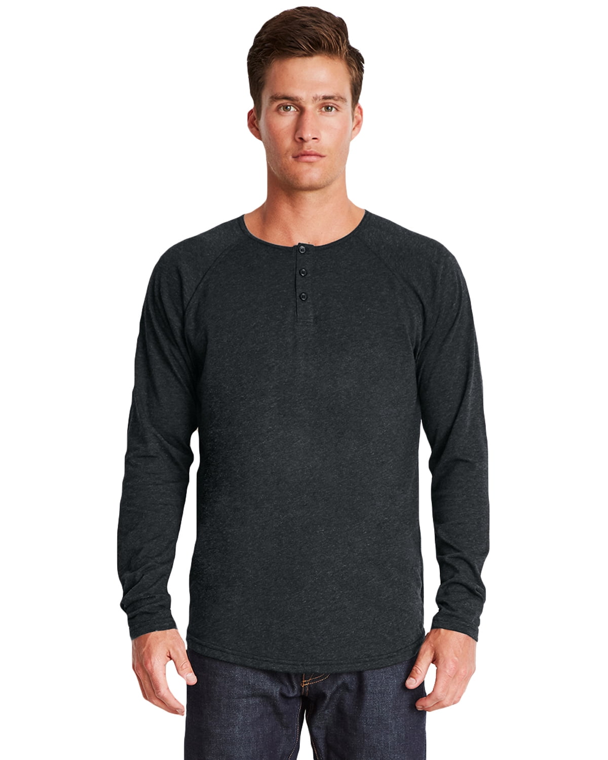 Mens Clementine Triblend Long-Sleeve Henley