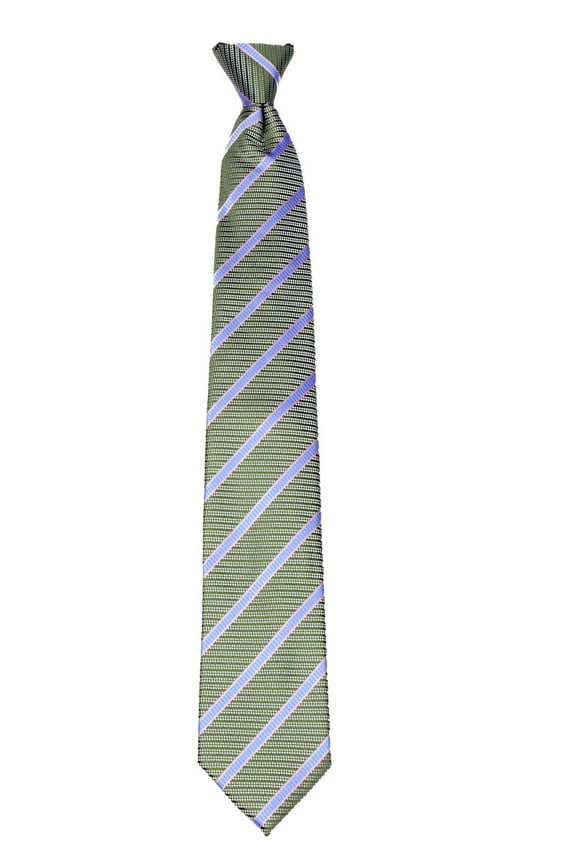 Mens Clip On pre made Stripe Designer Necktie