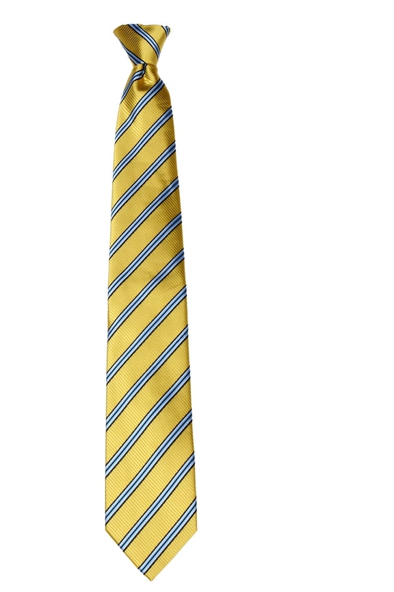 Mens Clip On pre made Stripe Designer Necktie