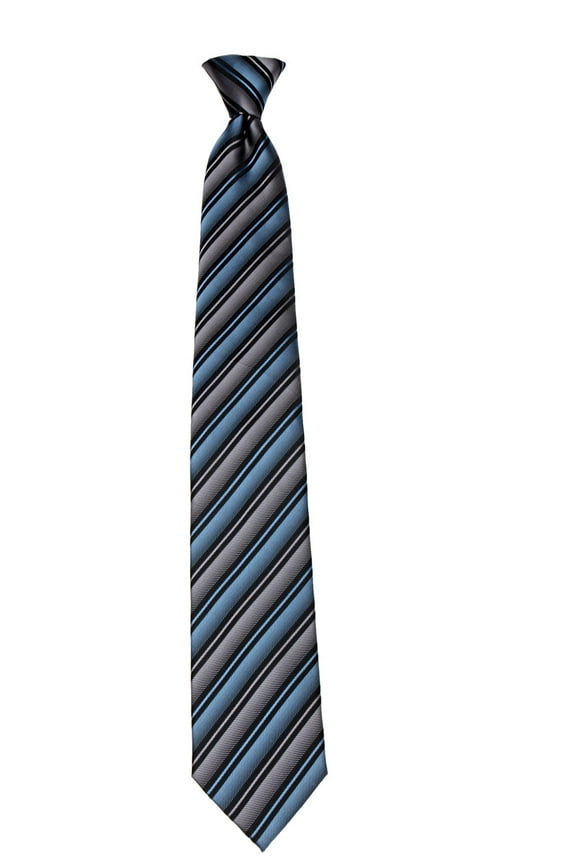 Mens Clip On pre made Stripe Designer Necktie
