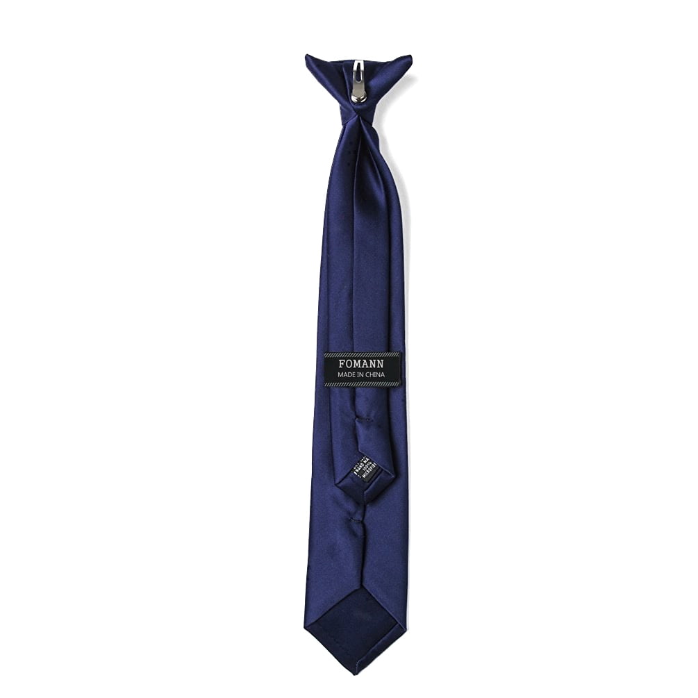 Mens-Clip-on-Ties-Solid-Uniform-Clip-on-