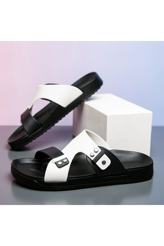 Mens Clogs - Full Grain Genuine Leather Memory Foam Clogs for Men Arch Support Cork Footbed - Non Slip Platform Mules