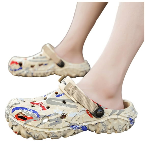 Mens Clogs Garden Shoes Waterproof Barefoot Outdoor Beach Walking Slippers Gardening Slip on Sandals