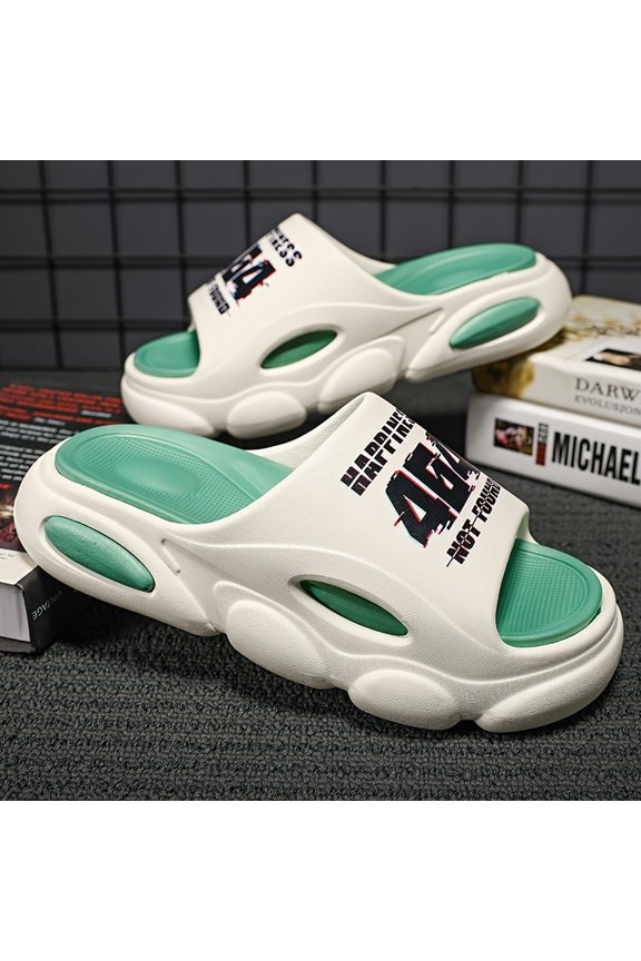 Mens Cloud Slides 2026 New Ultra Soft Pillow Slippers | Thick Platform Non Slip Shower Shoes, Lightweight Comfortable Indoor Outdoor Sandals for Summer Spring