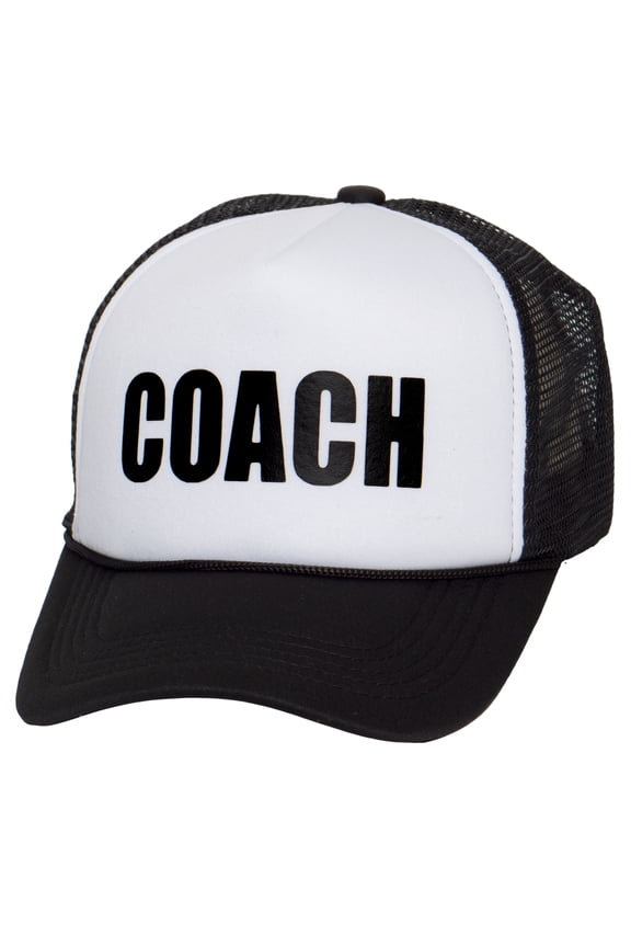 Mens Coach Trucker Hat - Sports Snapback Cap Gift For Coaches