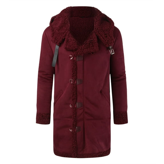 Mens Coat Imitation And Thick Coat Lamb Wool Work Jacket Top