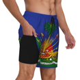 thumbnail image 1 of Mens Coat Of Arms Of Haiti 2 in 1 Quick Dry Swim Trunks with Compression Liner Beach Shorts, 1 of 6