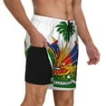 thumbnail image 1 of Mens Coat Of Arms Of Haiti Swimming Trunks with Compression Liner Beach Quick Dry Swim Shorts, 1 of 6