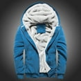 thumbnail image 1 of HWRETIE Mens Coats and Jackets Mens Hoodie Winter Warm Fleece Zipper Sweater Jacket Outwear Coat Blue 2Xl, 1 of 9