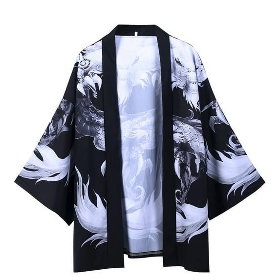 Mens Coats Jackets Summer Japanese Five Point Sleeves Kimono AndCloak Jacke Top Blouse