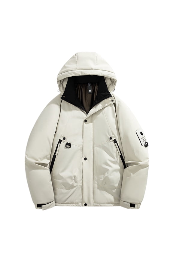 Mens Coats,Men's Winter Heavy Duty Work Jacket Warm Insulated Coat Outdoor Windproof Cold Weather Coat for Men Durable Utility Jacket,Mens Winter Coat,Size:XXL