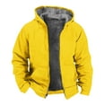 thumbnail image 1 of Mens Coats and Jackets Clearance Winter Long Sleeved Hooded Cardigan Pockets Warm Plush Fleece Coat Mens Coats and Jackets, 1 of 5