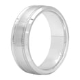 thumbnail image 1 of Mens Cobalt Grooved Brushed Finish Wedding Band â Mens Ring, 1 of 4