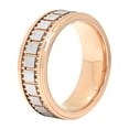 thumbnail image 1 of Mens Cobalt Two-Tone IP Square Pattern Wedding Band - Mens Ring, 1 of 4