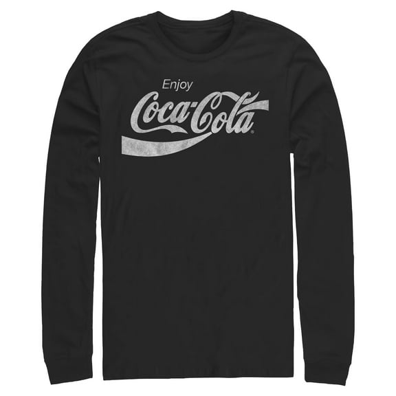 Mens Coca Cola Distressed Enjoy Long Sleeve Shirt