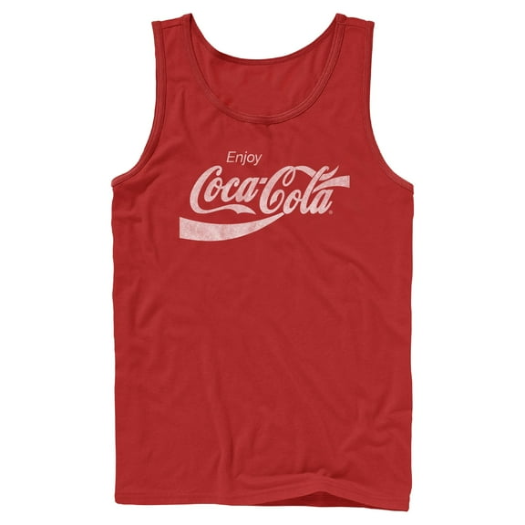 Mens Coca Cola Distressed Enjoy Tank Top