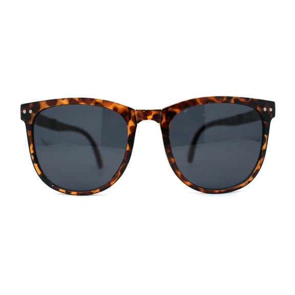 Mens Collapsible Oversize Thin Plastic Hipster Horn Rim Sunglasses Matte Tortoise Black