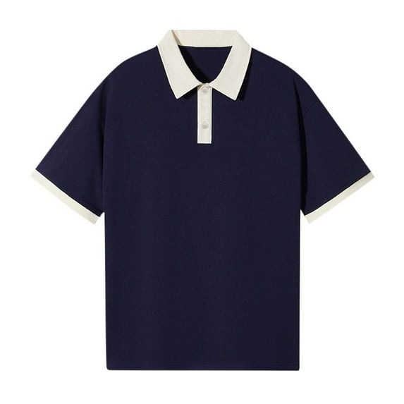 Mens Collared Shirts Short Sleeve Stretch Business Casual Wear Lightweight Summer Casual Casual Weekend Wear,Dark Blue,M