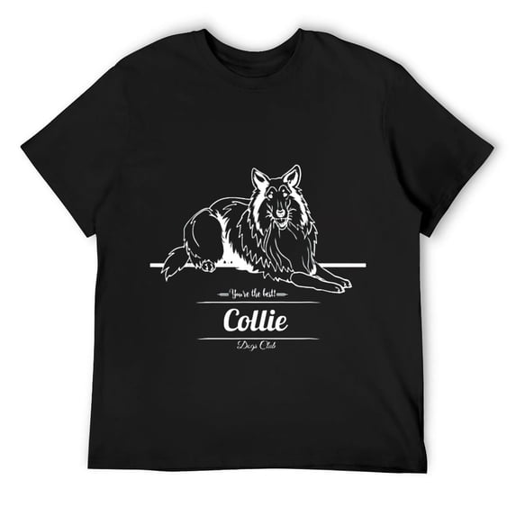 Mens Collie Dog Love You are the best T-Shirt Black