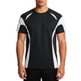 thumbnail image 1 of Mens Color Block Training T-Shirt Crew Neck Raglan Short Sleeve Athletic Workout Tops Fathers Day Gift XS-5XL, 1 of 7